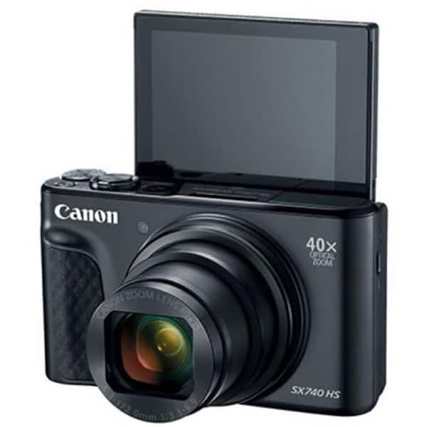 Aparat foto digital CANON PowerShot SX740 HS, 20.3 MP, 4K, Wi-Fi, negru