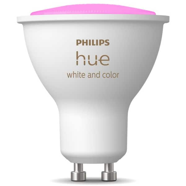 Bec LED Smart PHILIPS Hue 8719514339880, GU10, 5W, 350lm, Bluetooth, lumina variabila, compatibil Hue