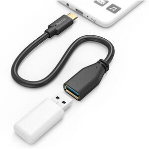Adaptor USB Type C, OTG, USB Type-C plug - A socket HAMA 178258, negru