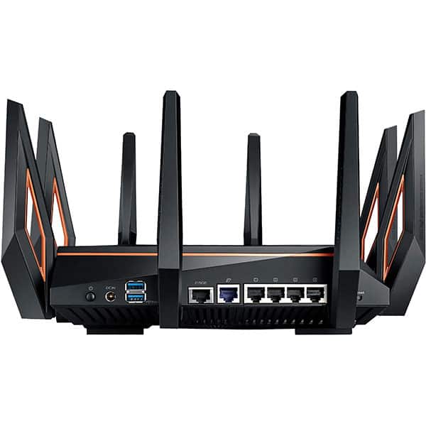 Router Wireless Gigabit ASUS ROG Rapture GT-AX11000, Wi-Fi 6, Tri-Band 1148 + 4804 + 4804 Mbps, USB 3.0, negru