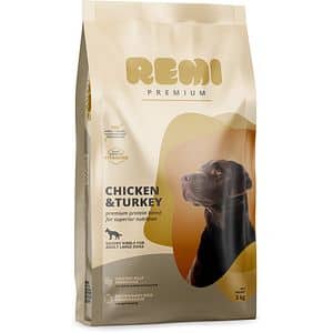 Hrana uscata pentru caini REMI PREMIUM, Large, Adult, Curcan, 3 kg