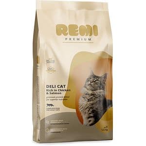 Hrana uscata pentru pisici REMI PREMIUM, Adult, Somon, 1.5 kg