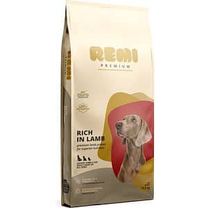 Hrana uscata pentru caini REMI PREMIUM, Adult, Miel, 12.5 kg