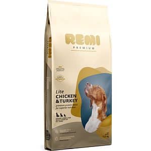 Hrana uscata pentru caini REMI PREMIUM Lite, Adult, Curcan, 12.5 kg