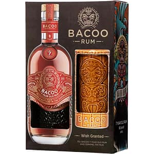 Set Rom Bacoo 7YO + pahar Tiki, 0.7L