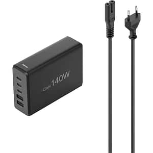 Statie incarcare HAMA 201978, 3x USB-C Power Delivery (PD) 140W, 2x USB-A, negru