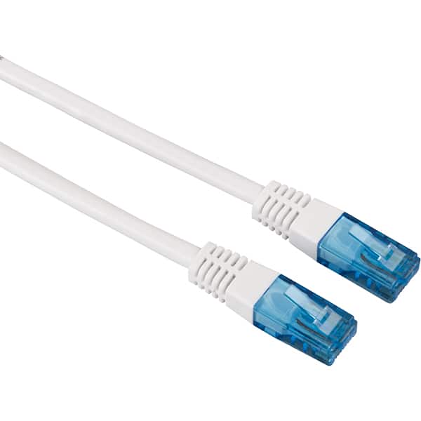 Cablu de retea UTP Cat6 HAMA 20078, 1.5m, alb