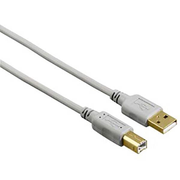 Cablu USB 2.0 - USB B HAMA 200903, 1.5 m, gri