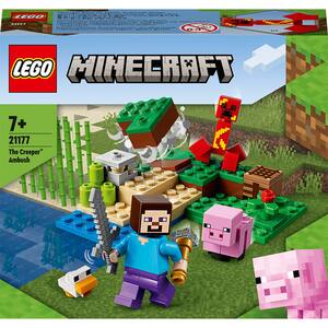 LEGO Minecraft: Ambuscada Creeper 21177, 7 ani+, 72 piese