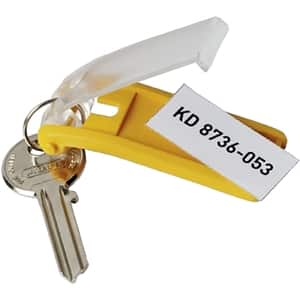 Suport eticheta pentru cheie DURABLE, 6 bucati, galben