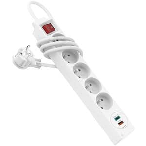 Prelungitor HAMA 223186, 5 prize, USB-C/A, 1.4m, alb