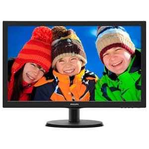 Monitor LED TN PHILIPS 223V5LHSB/00, 21.5", Full HD, 60Hz, negru