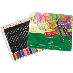 Creioane colorate DERWENT Academy, 24 culori