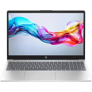 Laptop HP 15-fd0071nq, Intel Core i5-1334U pana la 4.6GHz, 15.6" Full HD, 16GB, SSD 512GB, Intel Iris Xe Graphics, Free DOS, argintiu