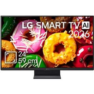 Monitor LED LG SMART TV AI LB70 HD 24LB70003LA, 24", Full HD, 120Hz, HDR10, boxe, negru