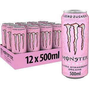 Bautura energizanta MONSTER Ultra Strawberry Dreams bax 0.5L x 12 doze