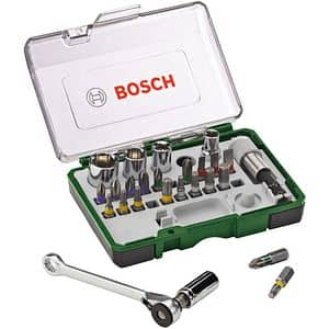 Set mixt BOSCH, biti si chei tubulare adaptor, 27buc