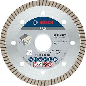 Disc diamantat BOSCH PRO, ceramic, 115 x 22, 23 mm