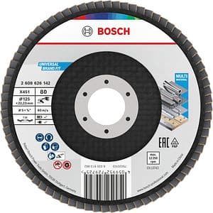 Disc lamelar BOSCH, X451, multi, 125 x 22.2 mm, P80