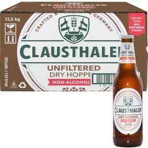 Bere blonda fara alcool Clausthaler Unfiltered bax 0.33L x 24 sticle