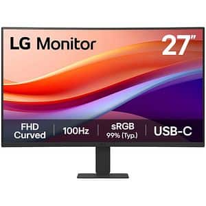 Monitor curbat LED VA LG 27U421A-B, 27", Full HD, 100Hz, HDR10, negru