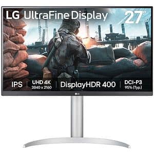 Monitor LED IPS LG UltraFine 27UP650K-W, 27", 4K UHD, 60Hz, HDR400, boxe, pivot, alb