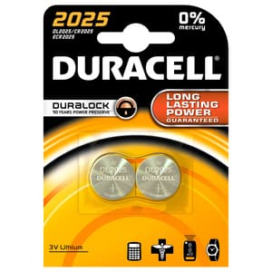 Baterii DURACELL Duralock Litiu CR2025, 2 bucati