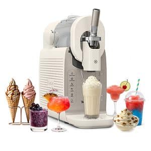 Aparat pentru deserturi reci TEFAL Freezi IG803AE0, 1600W, crem-gri