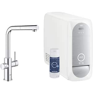 Baterie bucatarie cu unitate de racire si filtru GROHE Blue Home 31927001, alama, crom
