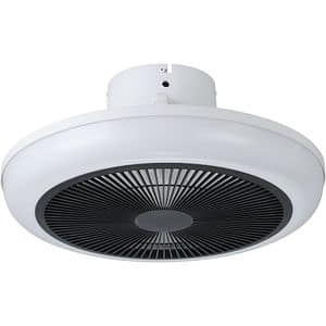 Plafoniera LED cu ventilator EGLO Sayulita, 3 x 8.5W, 3200 lm, IP20, alb-negru