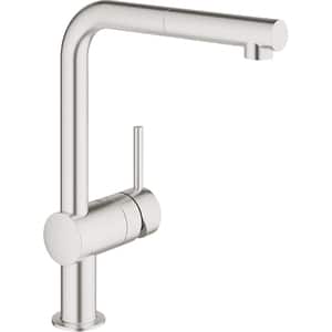 Baterie bucatarie GROHE Minta 32168DC0, crom, gri metalic