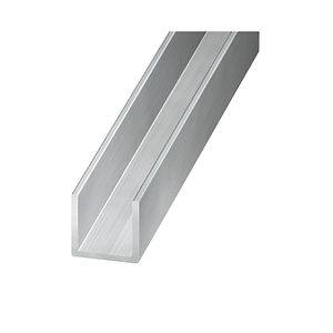 Profil U brut, aluminiu, 20 x 20 x 1.5mm, 1m