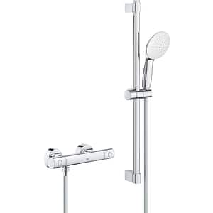 Baterie dus GROHE Grohtherm 800 34768001, aparenta, set de dus, termostat, alama, crom