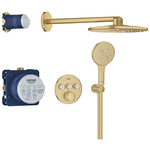 Sistem dus GROHE Grohtherm SmartControl 310 34863GN0, incastrat, termostat, 3 functii, auriu