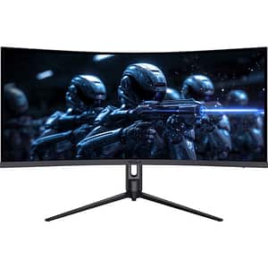 Monitor LED VA TESLA 34GH948BW, 34", WQHD, 165Hz, AMD FreeSync, HDR, negru