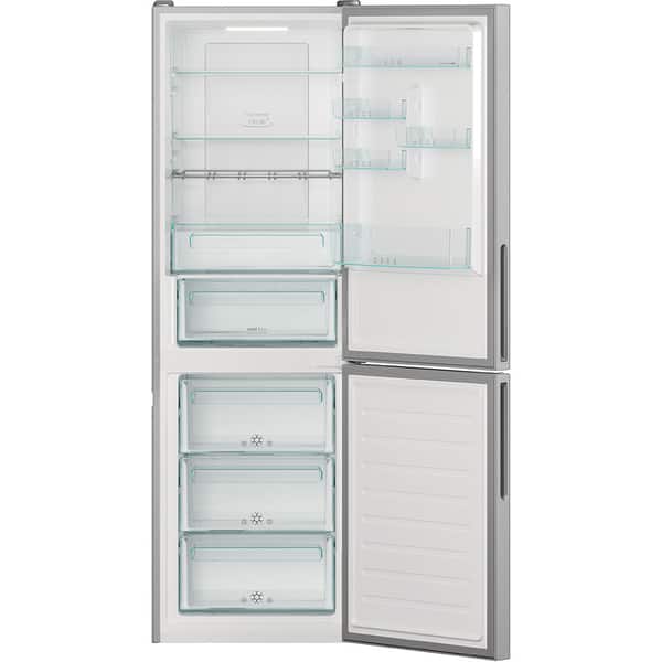 Combina frigorifica CANDY CCE7T618ES, Total No Frost, 341 l, H 185 cm, Clasa E, Wi-Fi, argintiu
