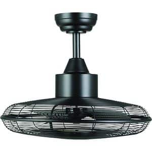 Plafoniera LED cu ventilator EGLO Igeldo, 15W, 1800 lm, IP20, negru mat