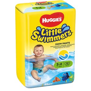 Scutece chilotel pentru apa HUGGIES Little Swimmers nr 3-4, Unisex, 7-15 kg, 12 buc