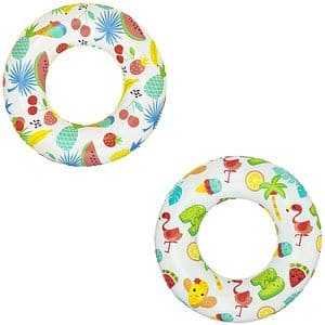 Colac de inot gonflabil BESTWAY, 61 cm, 3-6 ani, model tropical, 1 buc