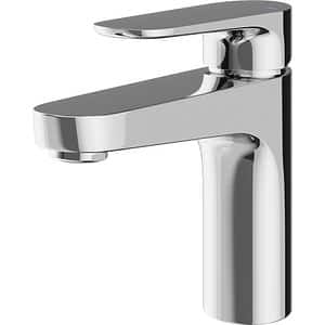 Baterie lavoar GOODHOME Cavally, inaltime 18.1 cm, alama, argintiu