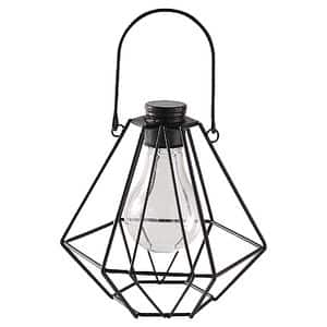 Mini lampa solara cu LED integrat, 0,01 W, 3000K, IP44, metal si plastic, negru