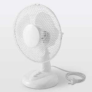 Ventilator de birou, 2 trepte viteza, D 23 cm, 30W, alb