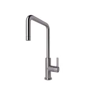 Baterie bucatarie GoodHome Kamut, pipa inalta, alama, inox