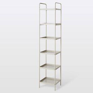 Coloana baie GOODHOME Saranda, 6 rafturi, 40 x 36 x 190 cm, gri