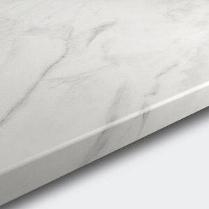 Blat bucatarie GOODHOME Agliata, PAL, 300 x 62 cm x 2.2 cm, alb marmura