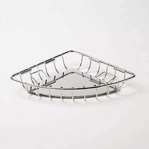 Raft de colt GoodHome Koros, 20 x 20 x 3.5 cm, otel, argintiu