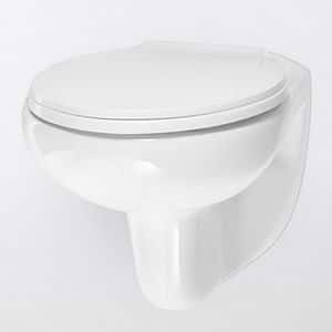 Vas WC suspendat Arkus, portelan, 35 x 53.5 x 39.5 cm, capac polipropilena, alb