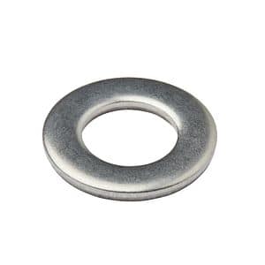 Saiba plata medie s/s A2 Diall, din otel inoxidabil M8, 10 bucati, argintiu