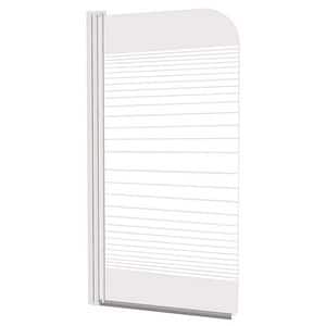 Paravan pentru cada, 75 x 130 cm, alb, sticla securizata  GoodHome Arkell