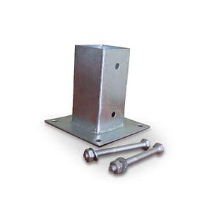 Suport metalic fixare stalp, 4.5 x 4.5 x 150 mm